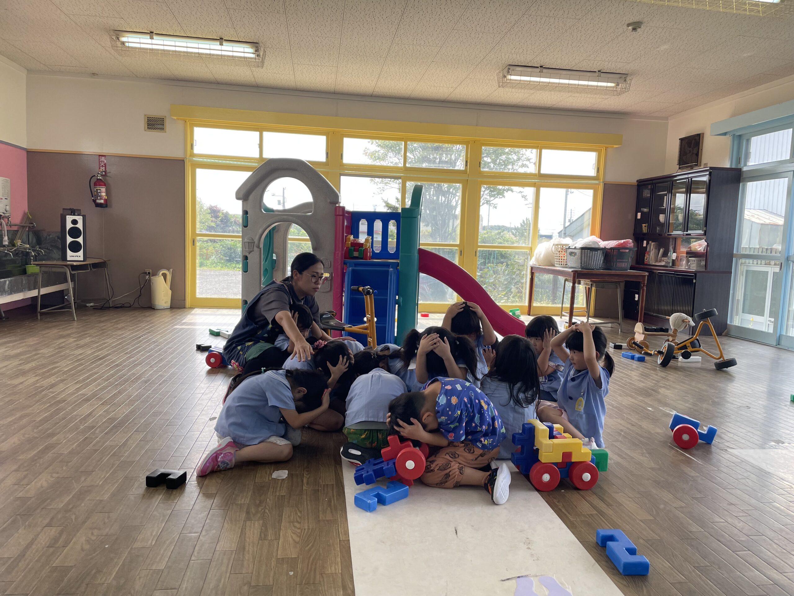 小学校・保育所との合同避難訓練　2025.9.4